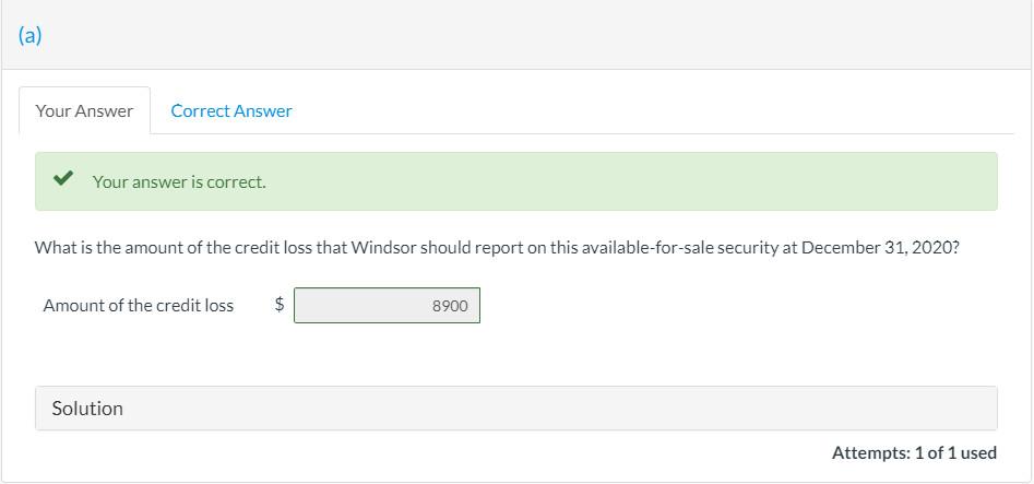 Company in its first year of operations provides the following information related