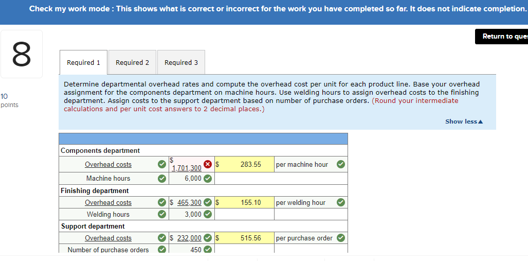 and everything with an "x" is wrong. These two images are all