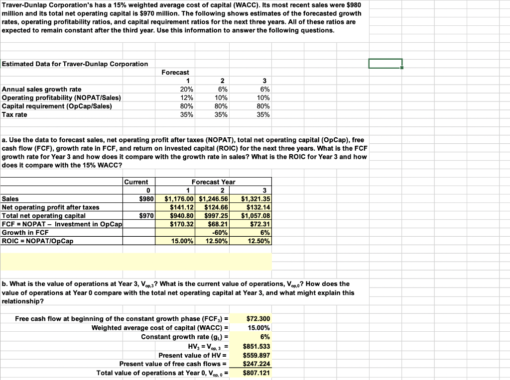 just need help with problems C,D,E. plz show formulas for excel