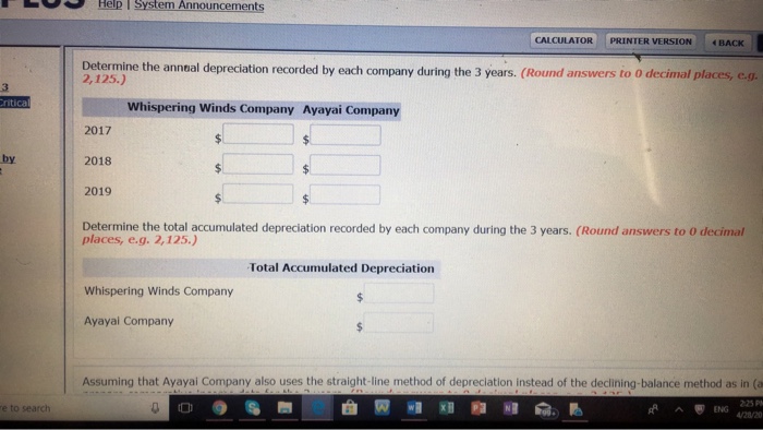 Expand Your Critical Thinking 9-5 Whispering Winds Company and Ayayai Company are