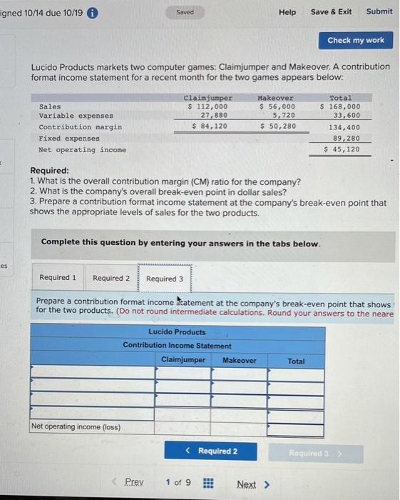 contribution format income statement for a recent month for the two games