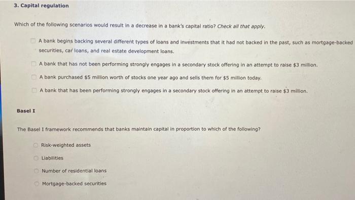  Which of the following scenarios would result in a decrease in