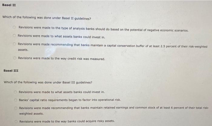a bank's capital ratio? Check all that apply. A bank begins backing