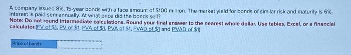 please help! Will thumbs up if correct!! :) A company issued 8%,15-year