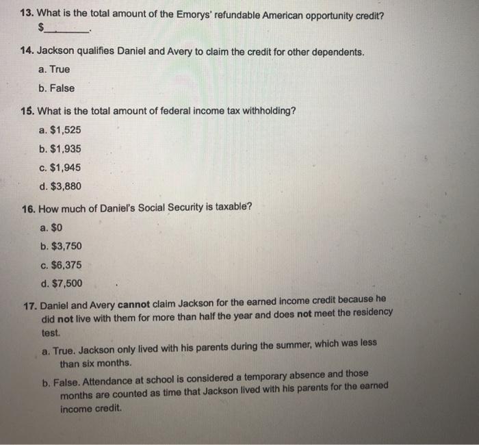 married. They elect to file Married Filing Jointly. Daniel is retired. He