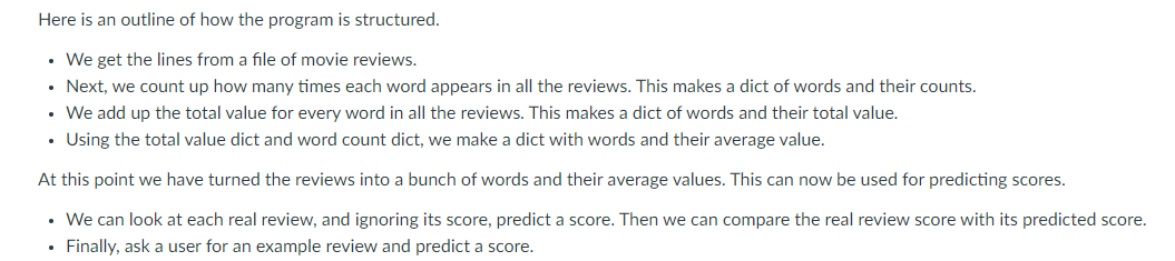 The first screenshot shows how the program we are working with