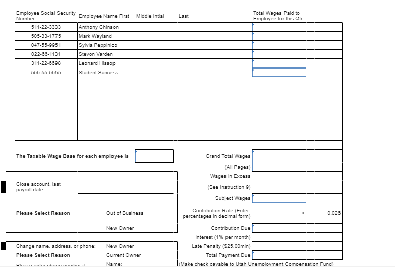 the Utah Employer Account Number is 999-9290-1 Wayland has determined it will
