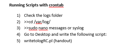 Use warnings Use Sys::Syslog gw:Default setlogsock): Setlogsockf('unix') Openlog ("Logger.pl", ,pd. user'); Syslog('info',