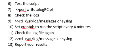 'Purdue University Northwest'); Closelo /usr/bin/perl Use strict; Use warnings Use Sys::Syslog gw:Default