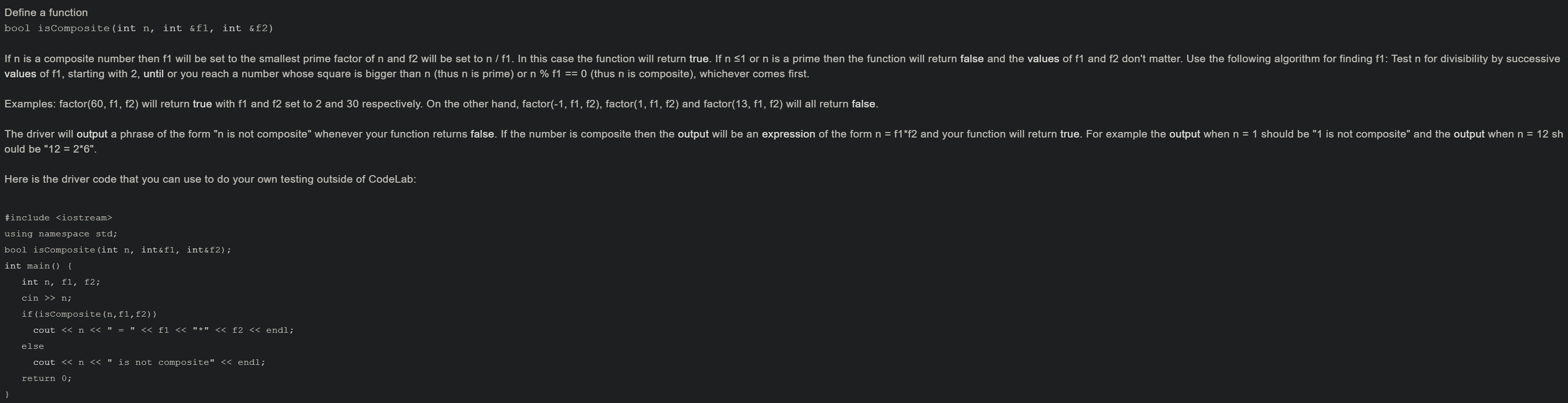 1b) Please provide code for whole program and function only to both