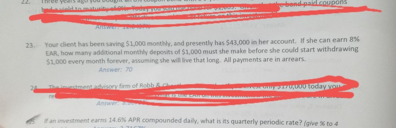  could you please help me with question 23 22. Three yedis