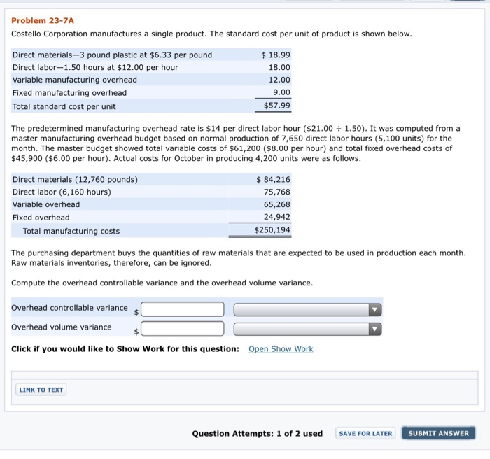 please solve it correctly and decide whether it is Favorable or unfavorable