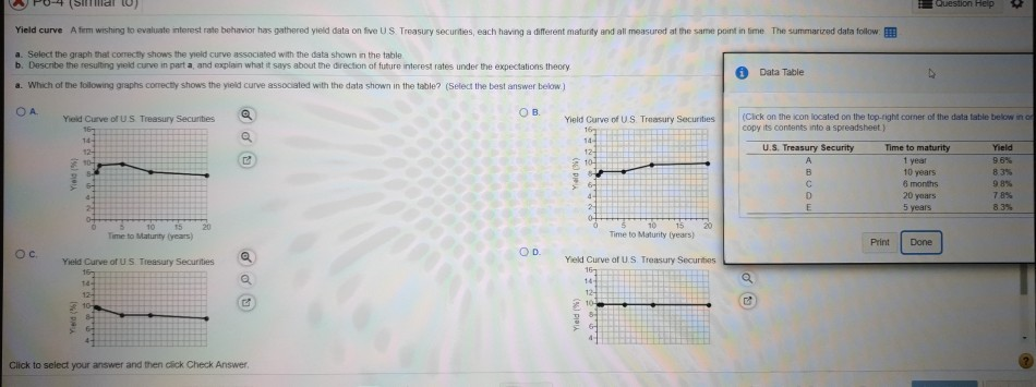 please answer a and b PO-SiTmar to) Question Heip Yield curve