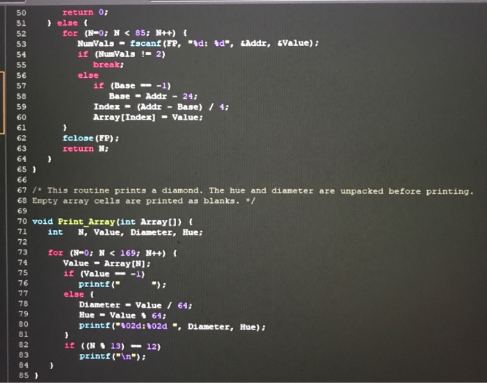 disks of varying diameter and hue. Rearrange it where each row includes
