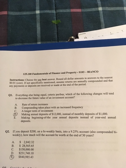  On these two problems. I have answered circle , but I