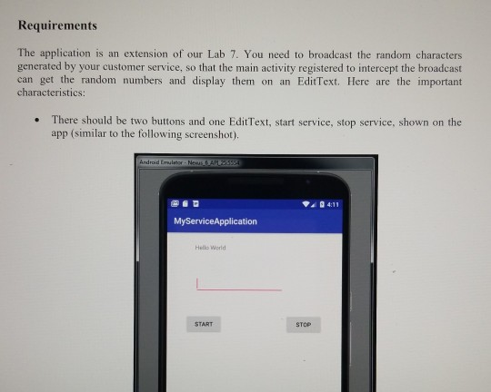  Please use Java in Android Studio to complete the application Requirements