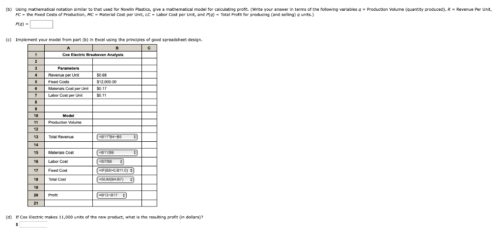 the following for a new design of one of its products. Fixed