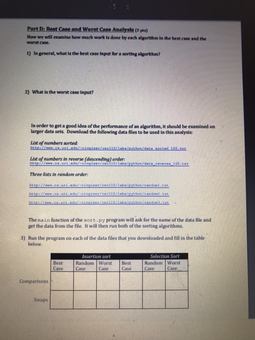 work? 2) When these circumstances a pply, why Binary Search better than
