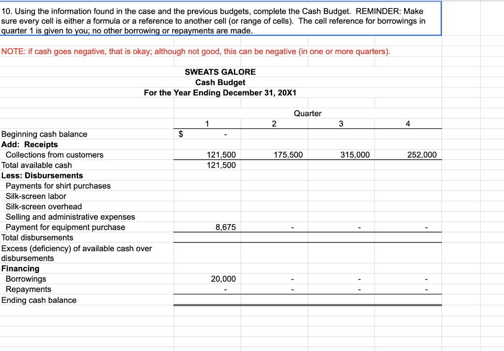 out some of the cells but not all of them. REVENUE ASSUMPTIONS: