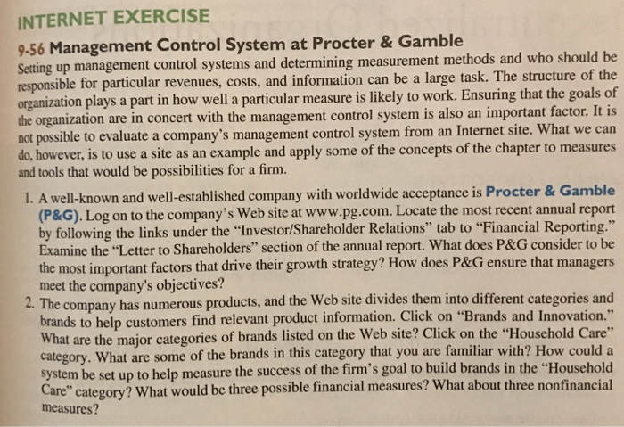  Setting up management control systems and determining measurement methods and who