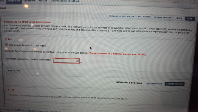  Assignment ment MESSADE HY INSTRUCTOR PULL SCREEN PRINTER VERS?ON -BACK Exereise