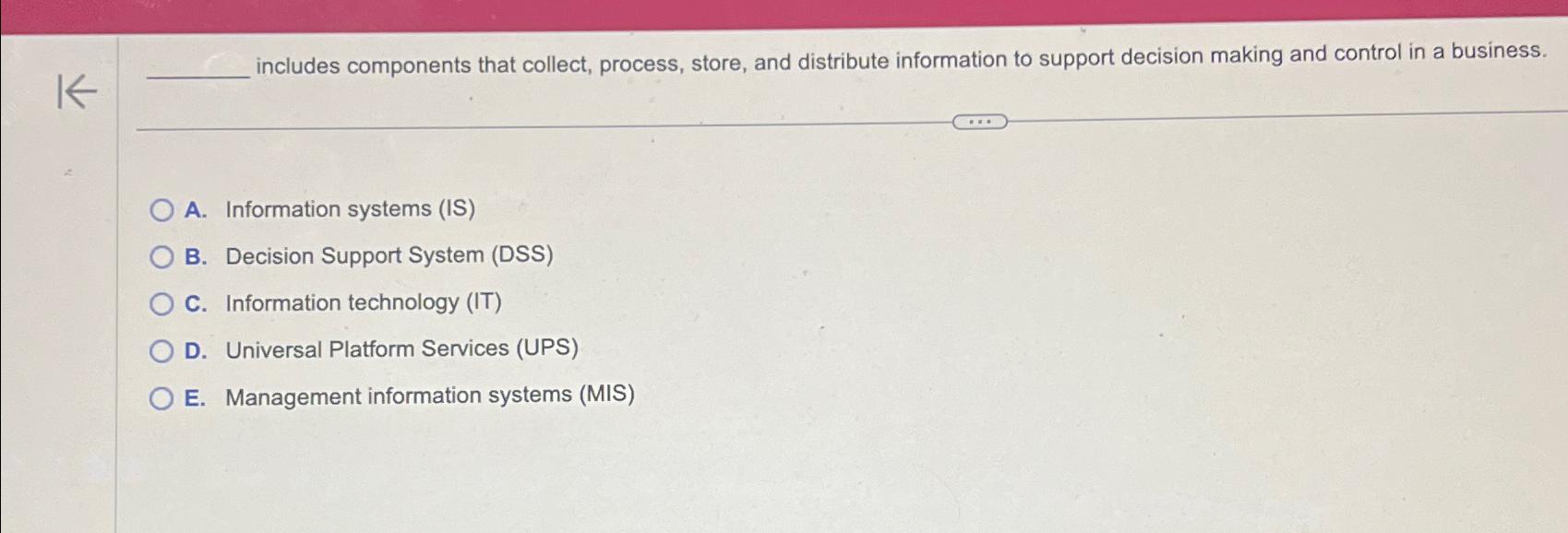  includes components that collect, process, store, and distribute information to support