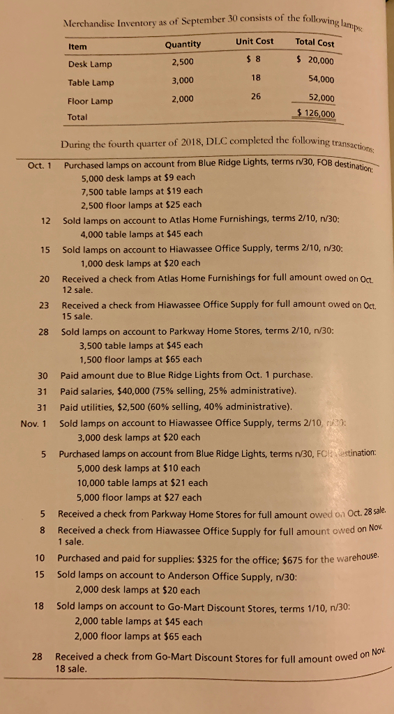 Company (DLC), owned by Jenny Davis, is a wholesale c rchases lamps