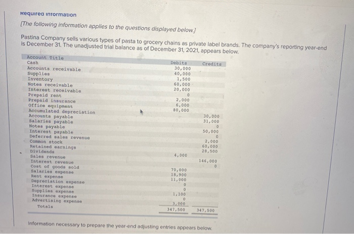  accounting practice problem 4 Requirea information [The following information applies to