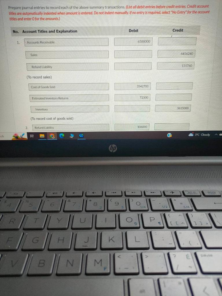 terms n/30. The goods had cost H55 $681. 22 Dong Corporation paid