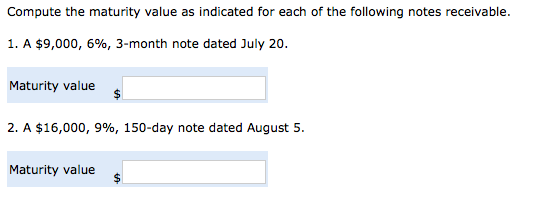 This is for my financial accounting class Please Help Compute the maturity