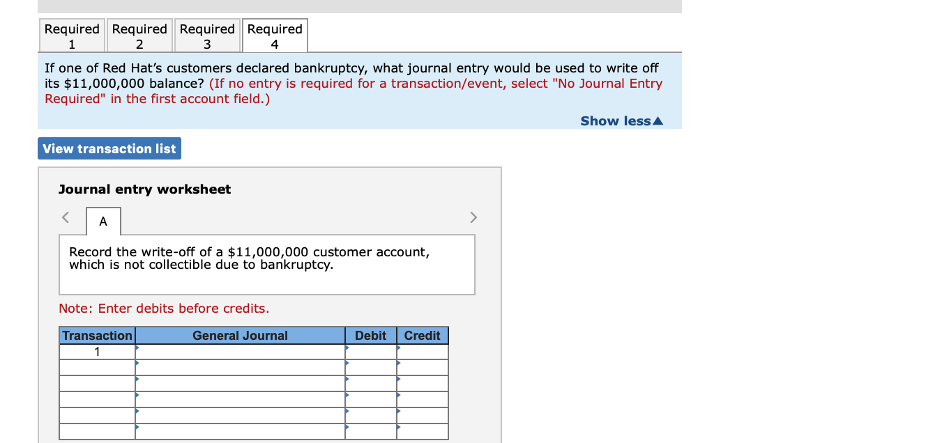 1/4 of 1 percent of revenue to estimate its bad debt expense