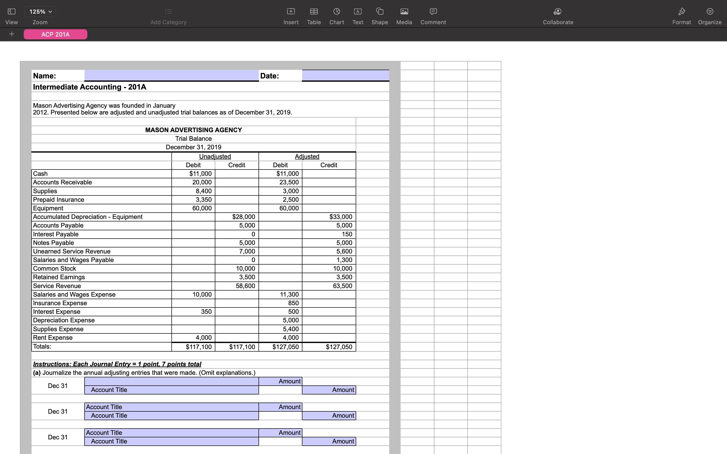 \begin{tabular}{cc} \hline 1 & 125% \\ View & Zoom \\ +