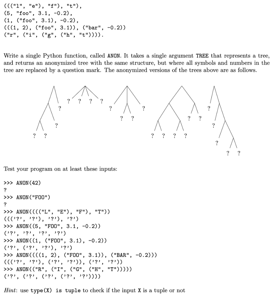 follows: (a) if the tree contains a single leaf node L, it