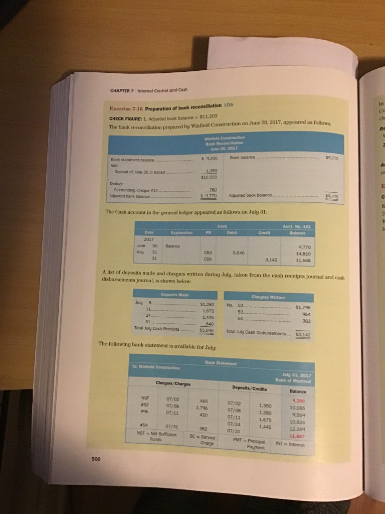 I was wondering if you could help me with Exercise 7-10 Chapter