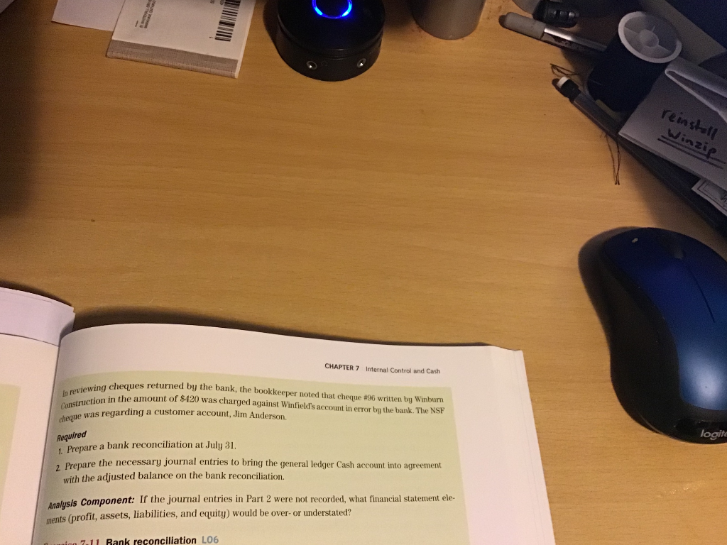 7 in the book fundamental accounting principles. CHAPTER 7 Internal Control and