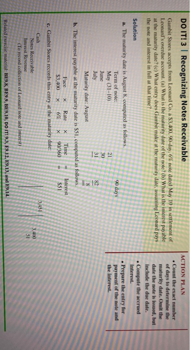  DO IT!3 | Recognizing Notes Receivable Gambit Stores accepts from Leonard