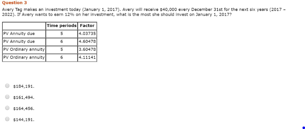 Please help me solve the following question - which formula do I