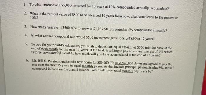 please complete and show work in an excel spreadsheet. do transfer the