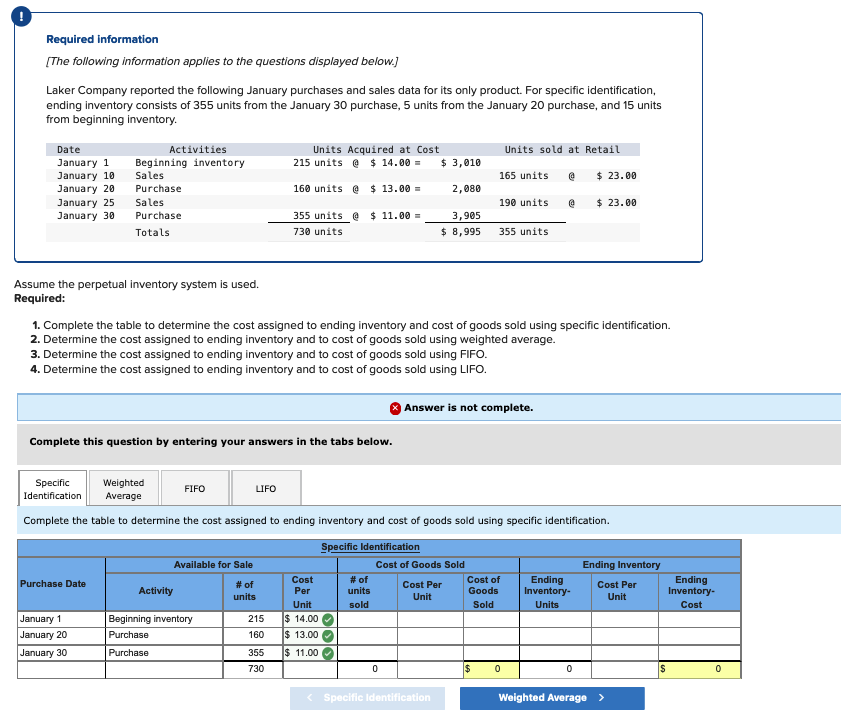 Please show math how to calculate for each column. Required information [The