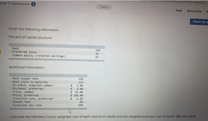  apter 11 Homework on.com%252Fmghmidd Saved Help Save & Exit Check my
