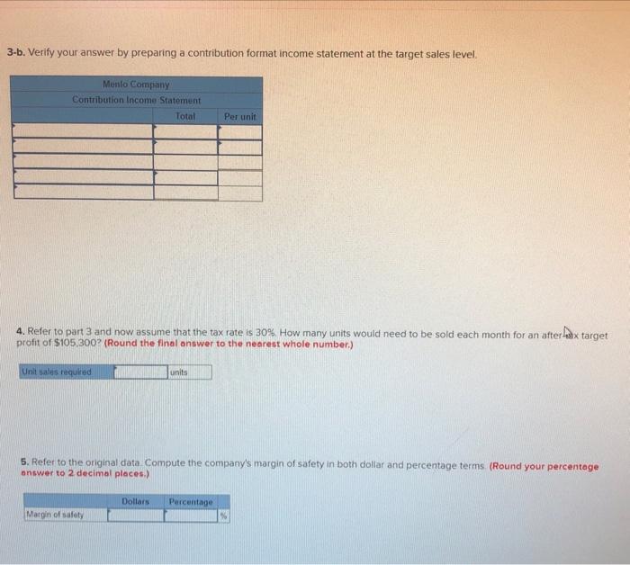 company's sales and expenses for last month follow: Required: 1. What is