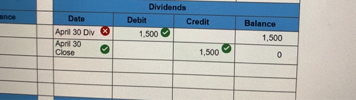 Cash 2,400 5 April 14 Salaries expense 1,600 Cash 1,600 Cash 6