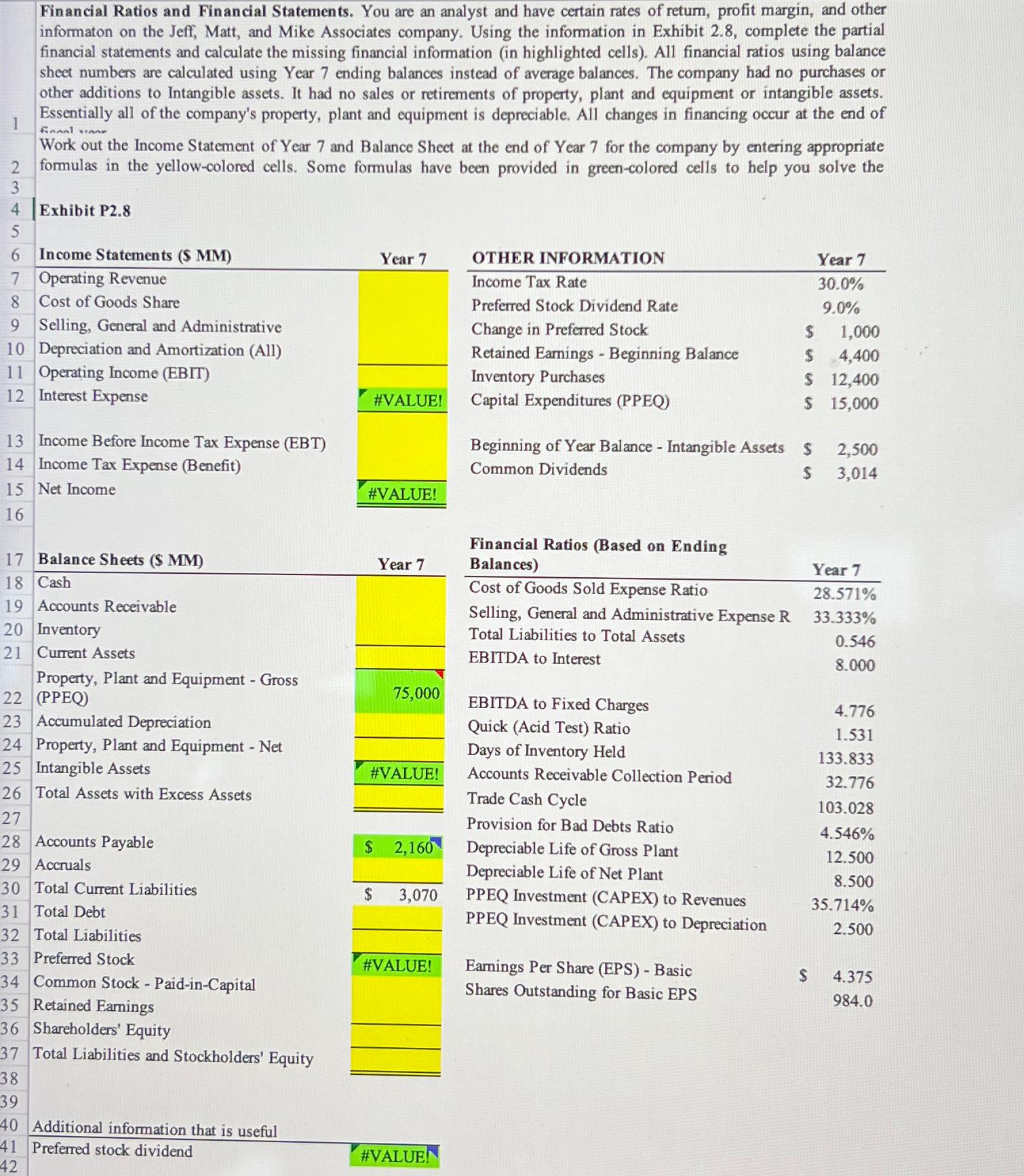  Use formulas for each 