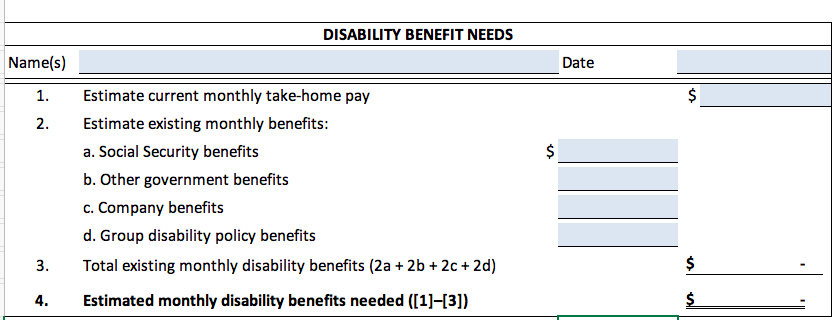 for disability income insurance Use Worksheet 9.2. Ben West, a 35-year-old computer