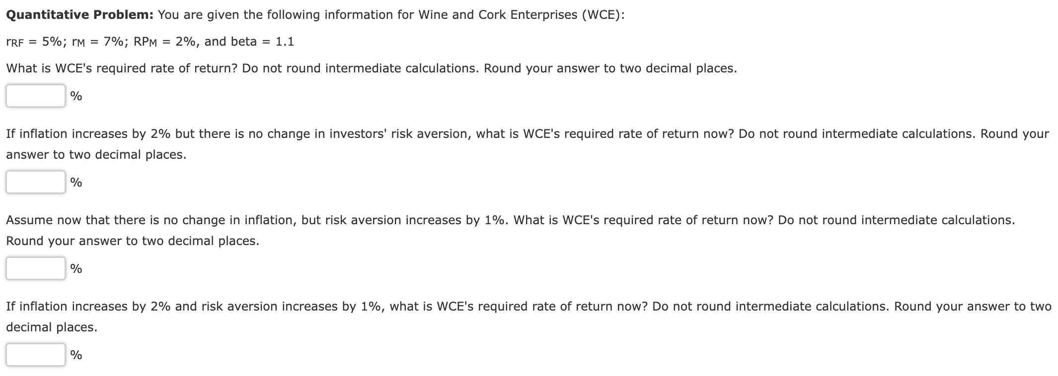 All a part of one question. Quantitative Problem: You are given the