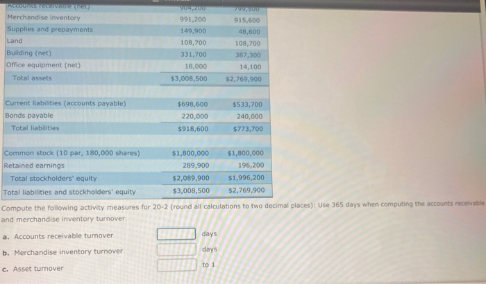 Inc. Comparative Income Statement For Years Ended December 31, 20-2 and 20-1