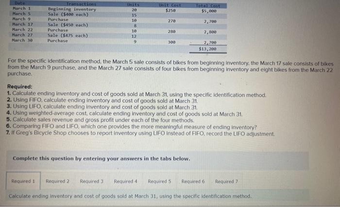 Calculate ending inventory, cost of goods sold, sales revenue, and gross profit