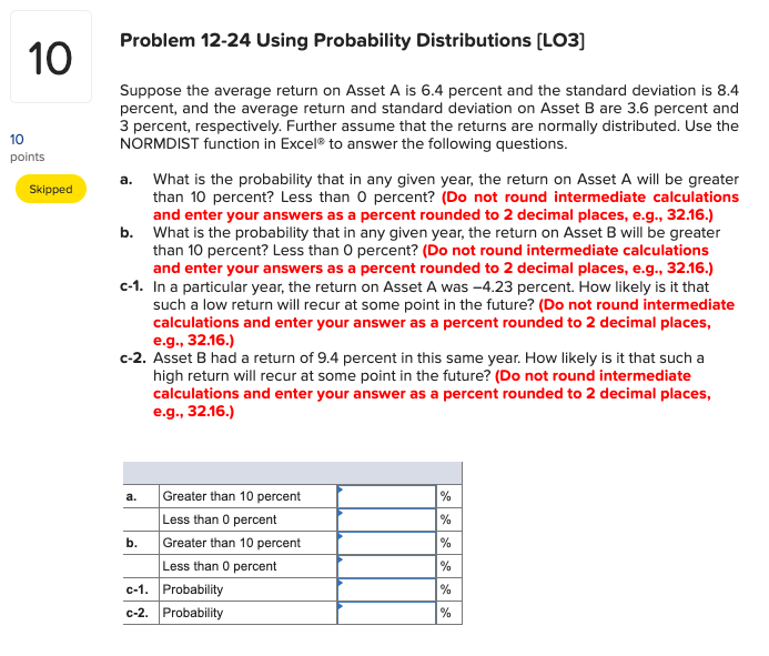 Please show how you get the answer steps, thank you! Problem 12-24