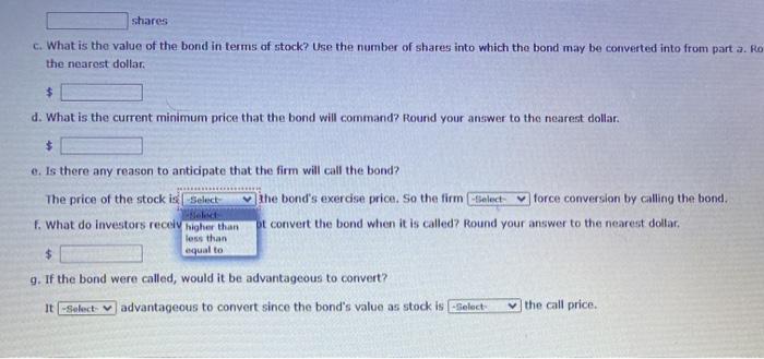 date: 20 years Call price: $1,030 Price of the common stock: 132