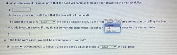 a. If this bond were nonconvertible, what would be its approximate value